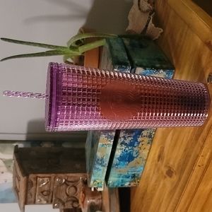 Ombre gradient pink Starbucks tumbler